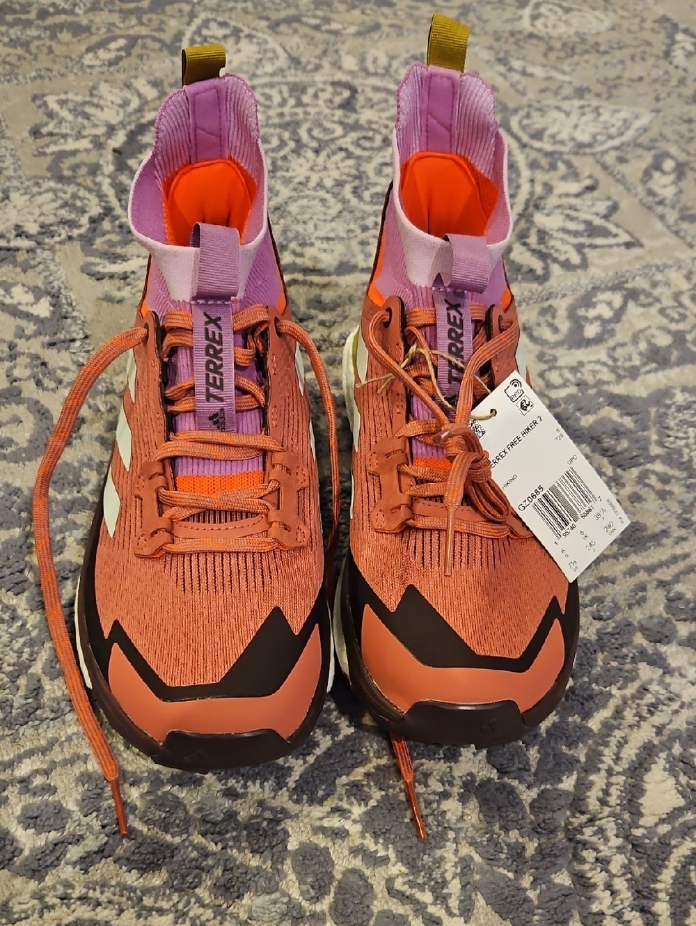 adidas Women's Trail Sneakers in Coral and Pink with Black Accents